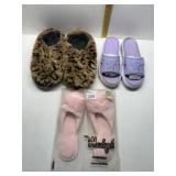 9/10 FUZZY SLIPPERS, SUZANNE SOMERS SZ 9 SLIDES,