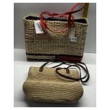 NWT TOMMY HILDIGER STRAW PURSE AND ADDITIONAL