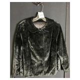 BLACK FAUX FUR SZ MED WAIST LENGTH SNOWFLAKE