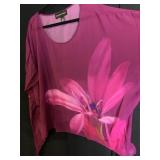 COLLEEN LOPEZ SEMI SHEER TOP PURPLE 2X NEW