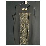 UNBRANDED BLACK DRESS WITH LINED LACE PANELS 2X