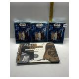 STAR WARS 3 BOXES TRADING CARDS & STAR WARS SCRAP