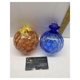 BRYON SUTHERLAND BLOWN GLASS ORNAMENTS