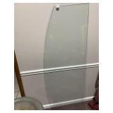 67" X 25.5" BOW FRONT PIECE OF GLASS