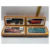 4 TYCO HO GUAGE ROLLING STOCK CARS IN OB