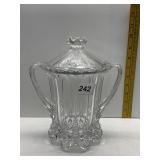 EAPG ELEPHANT TOES DOUBLE HANDLE BISCUIT JAR WITH