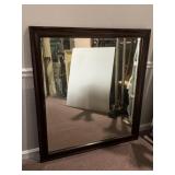 BEVELED WOOD FRAME MIRROR 45" X 41.5"