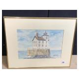 KEITH COGDELL WATERCOLOR SIGNED LR - WATERFRONT
