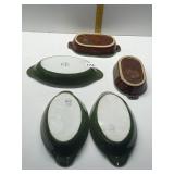 5 AU GRATIN DISHES, HALL AND COUNTRY FARE