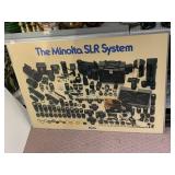 47X33 LARGE FRAMED MINOLTA CAMERA ADVERTISING