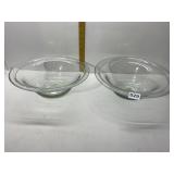 GLASS FLOWER BOWLS, 12"D