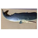 45X14 TIN WHALE CEILING HANGER, 2 EYE HOOKS TO