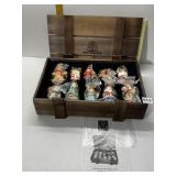 THOMAS PACCONI 10 ORNAMENT SET IN CRATE, BRAND