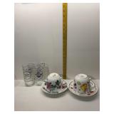 1962 PEPSI GLASSES, (2) ROYAL KIRKHAM LARGE CUPS