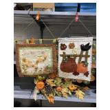 FELT THANKSGIVING HANGINGS AND FOLIAGE SWAG