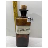 10" BROWN GLASS APOTHECARY