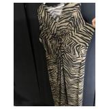 IMAN 2X LADIES DRESS BROWN TIGER STRIPE NEW