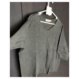 QUACKER FACTORY LADIES BLACK TOP WITH SILVER