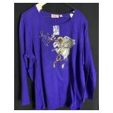 QUAKER FACTORY FISH LONG SLEEVE TOP 2X NEW