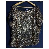 WD NEW YORK 3X GOLD SEQUINED TOP NEW