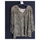 LINEA  ANIMAL PRINT LEOPARD TOP SX NEW