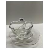 DUNCAN MILLER DIVIDED BOWL W/ LINER