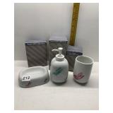 AVON BUTTERFLY COLLECTION BATH SET, SOAP DISH,