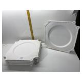 MOGGAHEDEH DESIGNS 13X13 WHITE CERAMIC CHARGER