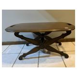 LIFT TOP COFFEE TABLE W/ REMOVEABLE TOP CARVED