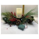 BATTERY OP CENTER PIECE W/ CANDLE