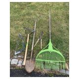 RAKE, SHOVEL, SAW, WEED CUTTER