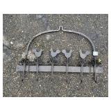 ROOSTER TOP HANGING COAT RACK 16" H X 23" W