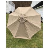 9.5" WIDE TILTING TAN PATIO UMBRELLA