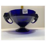 COBALT ELEPHANT SIDE BOWL