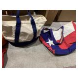 CANVAS BAGS ONE RED/WHITE/BLUE