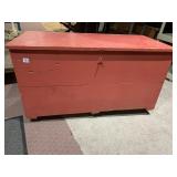 WOOD PAINTED STORAGE BOX