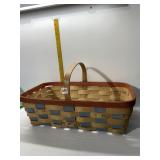 HAND DECORATED BASKET 21" L X 12" H X 11" D