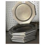 WILTON PEWTER PLATES GROUP OF 10