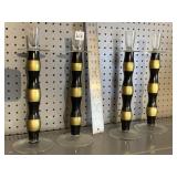 BLACK AND GOLD CANDLE STICKS 14"