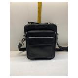 BLACK LEATHER HOBO BAG W/ CC ORGANIZER ZIPPER