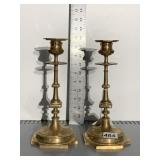 PAIR OF BRASS CANDLE STICKS