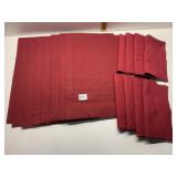 8 PLACE SETTINGS OF BURGUNDY PLACEMATS AND