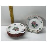 KG LUNEVILLE FRANCE DESSERT PLATES, 8 TOTAL
