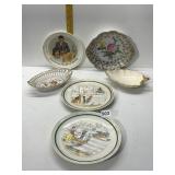COLLECTORS PLATES MARKED PV, ONE WITH CHIP, JFK