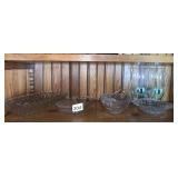 PRESSED GLASS BOWL AND PLATE