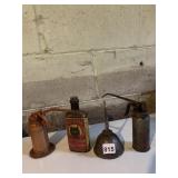 BLACK CAT STOVE POLISH, OIL CANS