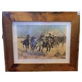 REMINGTON PRINT DISMOUNTING THE FORTH TROOPS IN