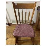ARROW BACK ANTIQUE CHAIR W/ CUSHION