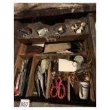 CONTENTS OF DRAWER SCISSORS ETC.