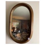 OVAL WOOD FRAME MIRROR